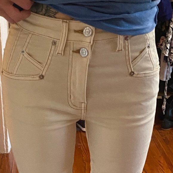 New Current/Elliott white high waisted jeans - Picture 1 of 5